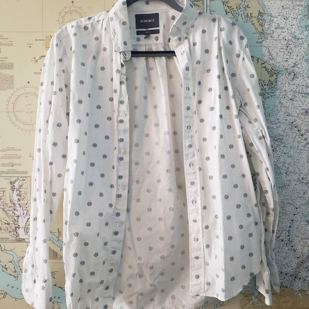 Bonobos Small Snowflake Button Down Shirt